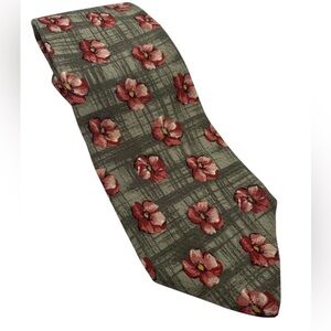 BOSS Pink Floral And Tan silk Men’s Tie